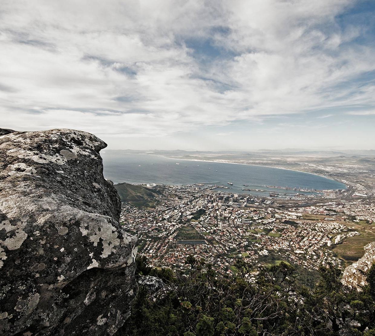 South African cityscape along coast