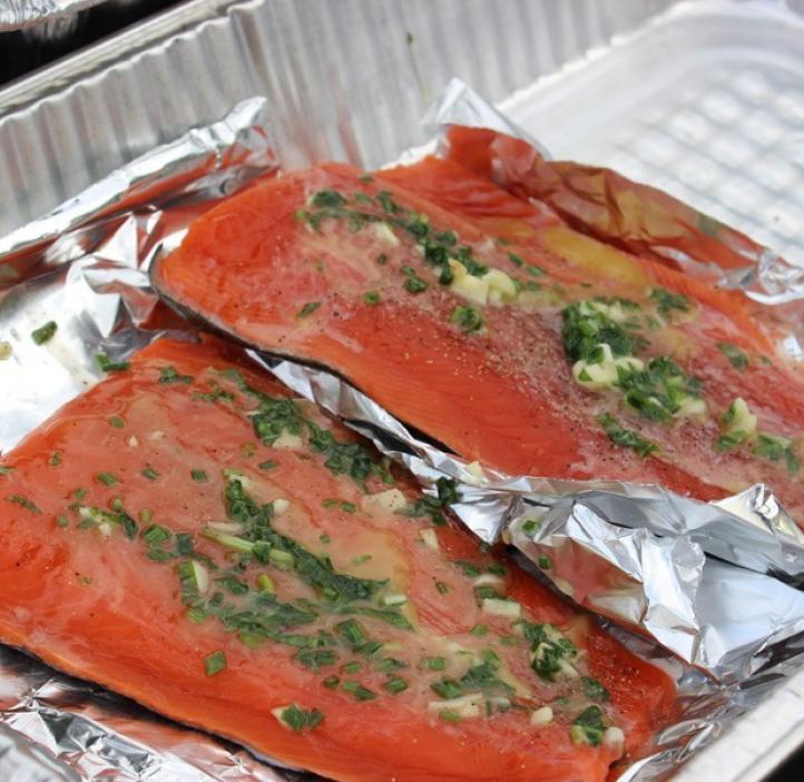 fresh cooked salmon