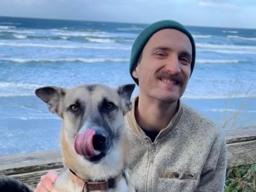 Michael Sieler with dog